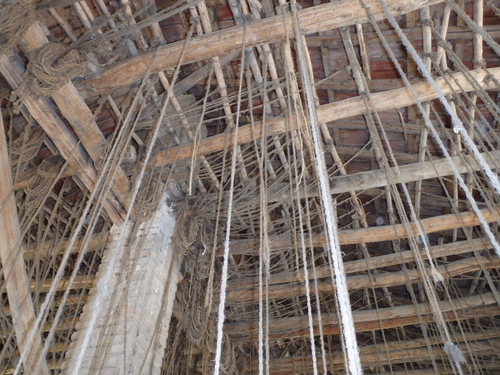 The hanging lines are for suspending bundles of Tobacco Leaves.